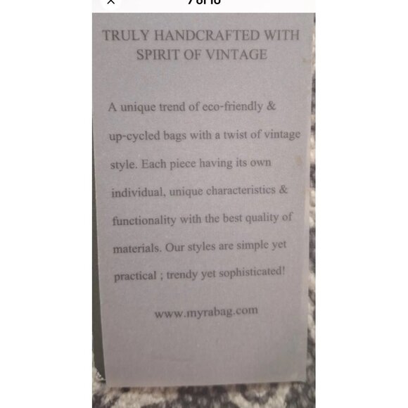 Myra Bag Sand Weaver Shoulder Purse Upcycled Canvas & Aged Leather Boho western - Picture 3 of 15